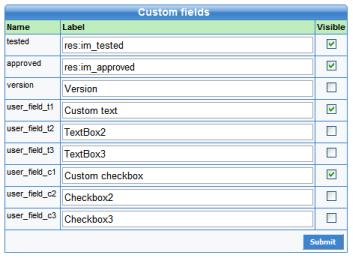 Custom fieldsmanagement is only available in Enhanced version.