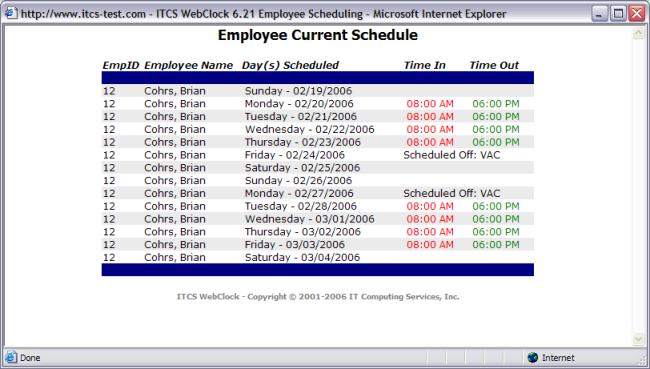 web based time clock