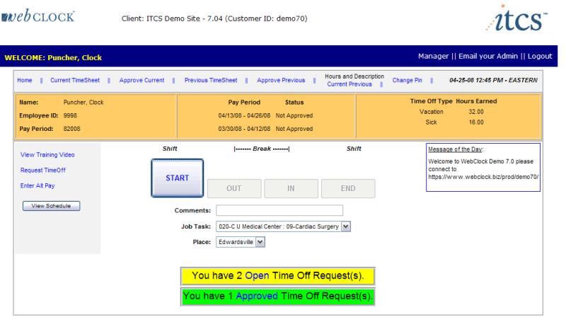 web based time clock